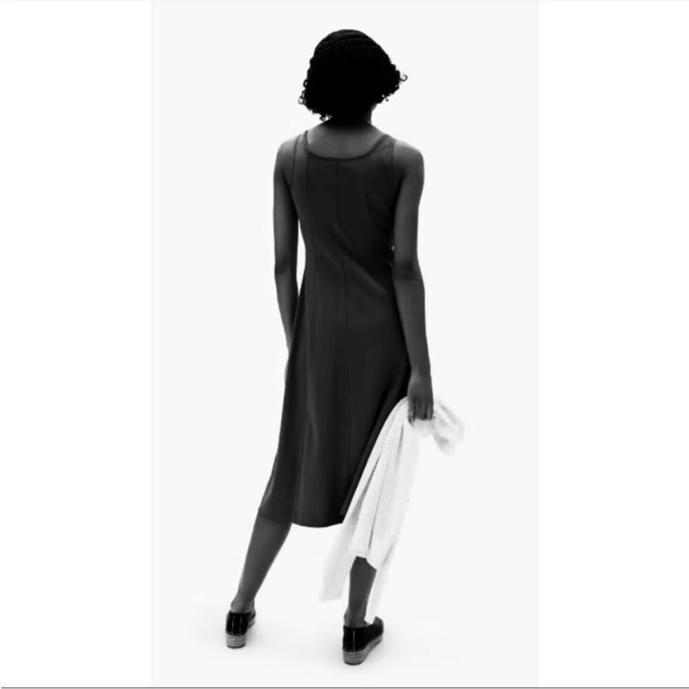 NWT Everlane The Luxe Cotton Seamed Tank Midi Dress in Black Size XS - Picture 10 of 10